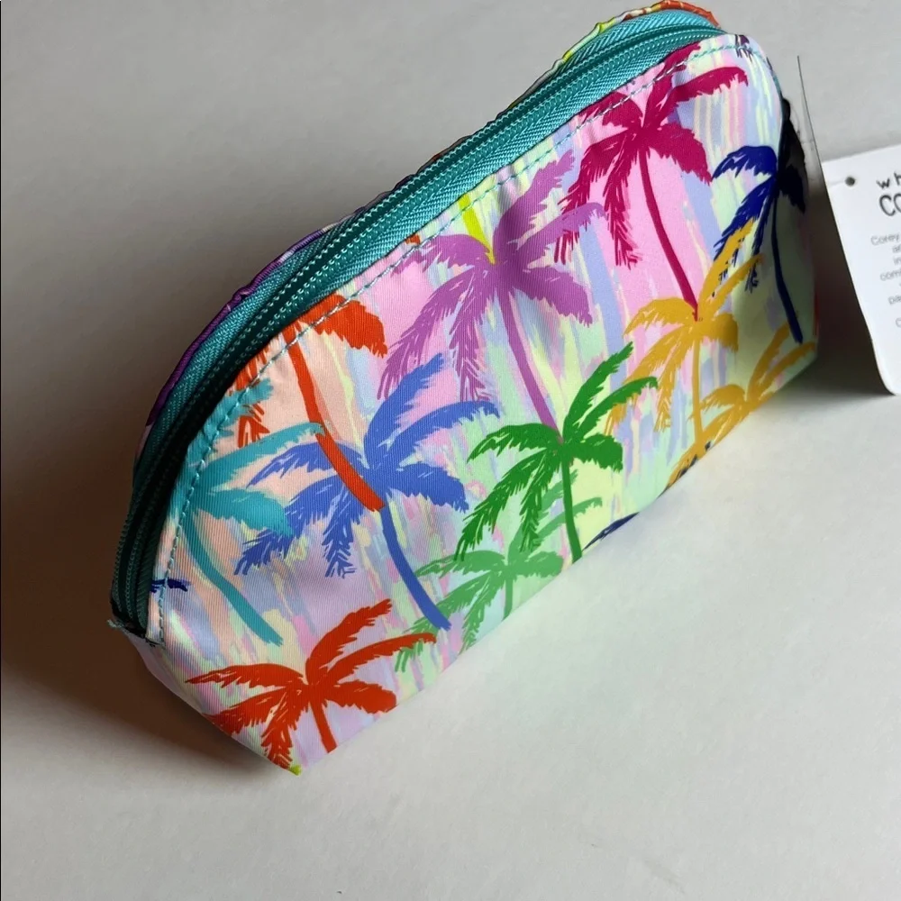 Iscream x Corey Paige Designs Palm Trees Cosmetic Bag - NWT